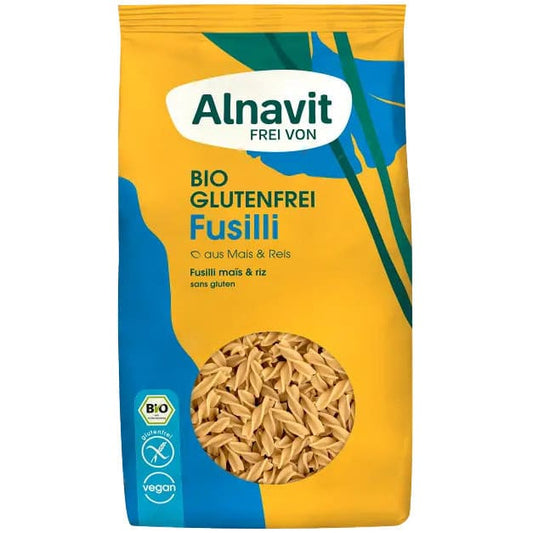 Fusilli din porumb si orez fara gluten bio 500g Alnavit -