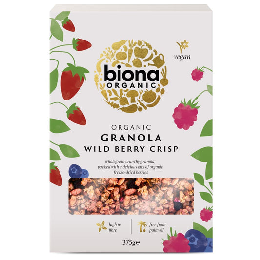 Granola cu fructe de padure crunchy bio 375g Biona - Biona -