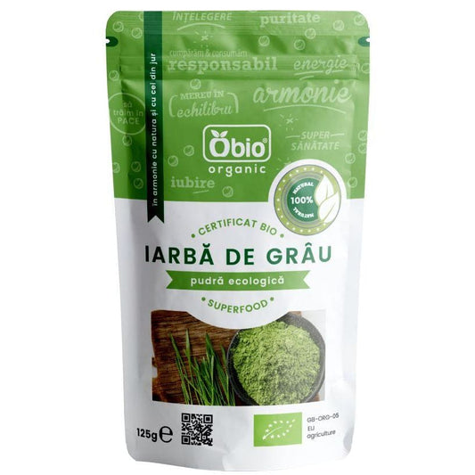 Iarba de grau pulbere eco 125g Obio - Obio - Cereale musli