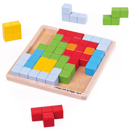 Joc de logica - Puzzle colorat tip tetris - BigJigs - Toate