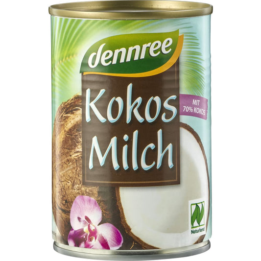 Lapte de cocos bio 400ml Dennree - Dennree - Lapte vegetal