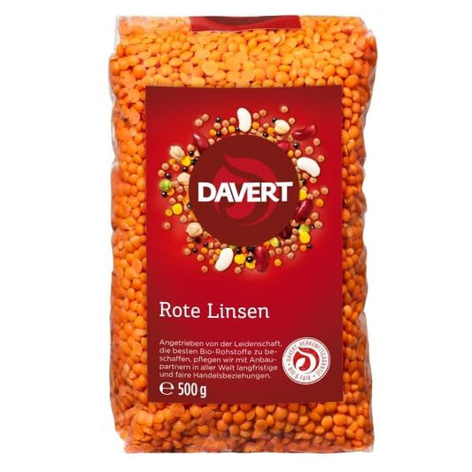 Linte rosie bio 500g DAVERT - Davert - Leguminoase