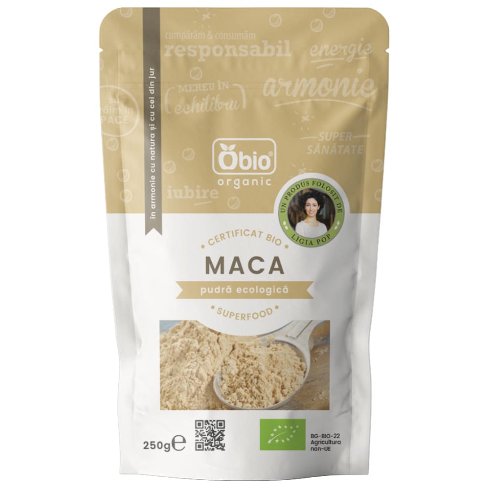 Maca pudra ecologica 250g OBIO - Obio - Superalimente si