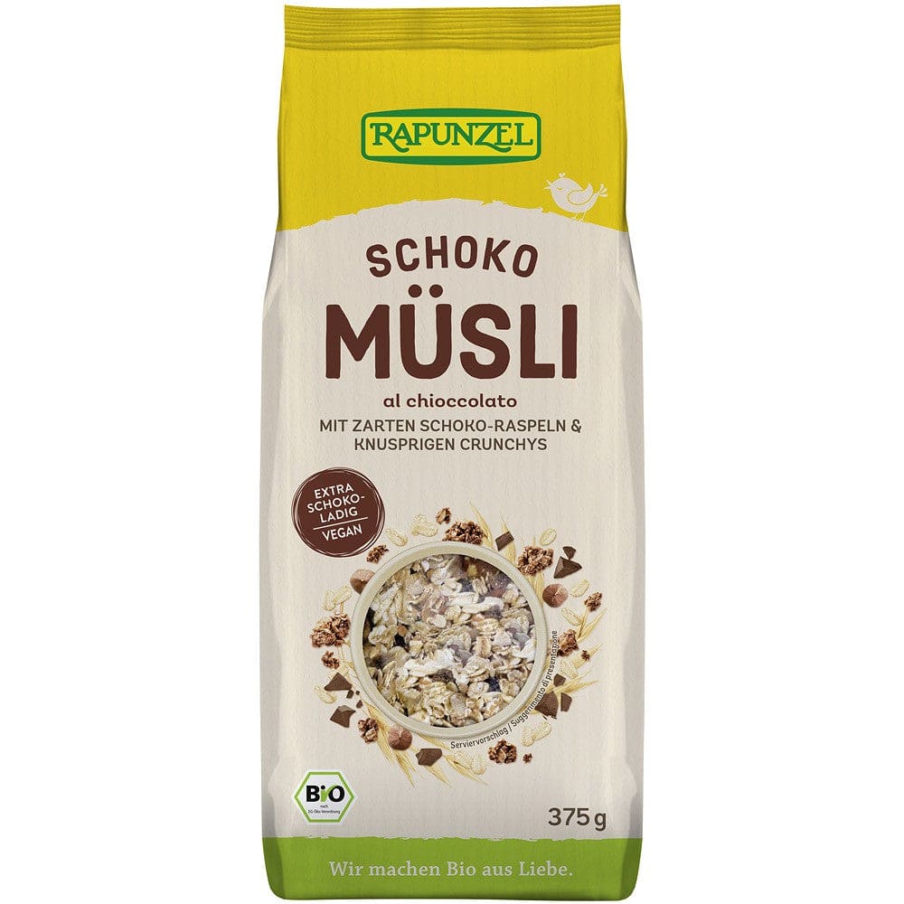 Musli ecologic cu amarant si ciocolata 375g - Rapunzel -