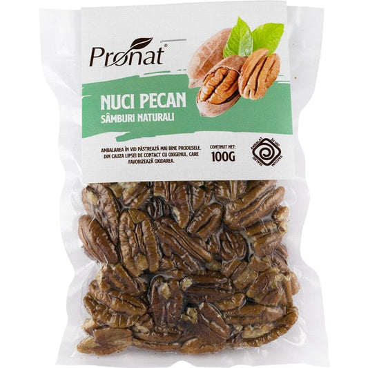 Nuci Pecan samburi naturali 100 g - Pronat Foil Pack - Nuci