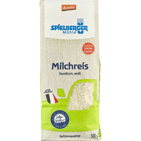 Orez alb pentru lapte Demeter 500g - Spielberger - Orez gris