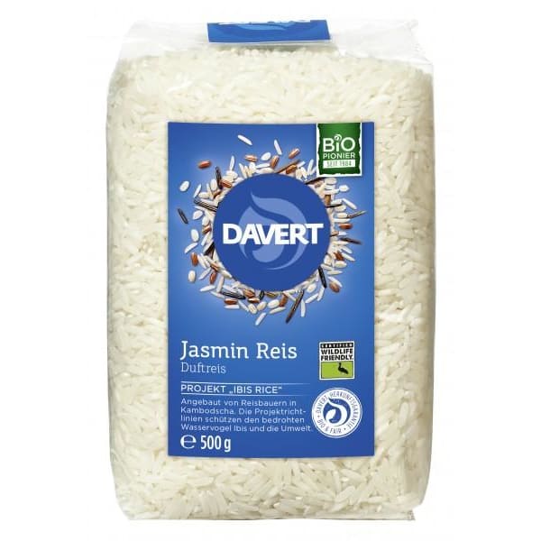 Orez Jasmin alb bio 500g Wildlife Friendly DAVERT - Davert -