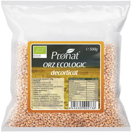 Orz Bio decorticat 500 g - Pronat Foil Pack - Cereale musli
