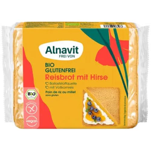 Paine cu orez si mei fara gluten bio 375g Alnavit - Alnavit