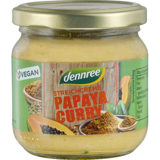 Pate vegetal dennree cu papaya si curry 180g - Dennree -