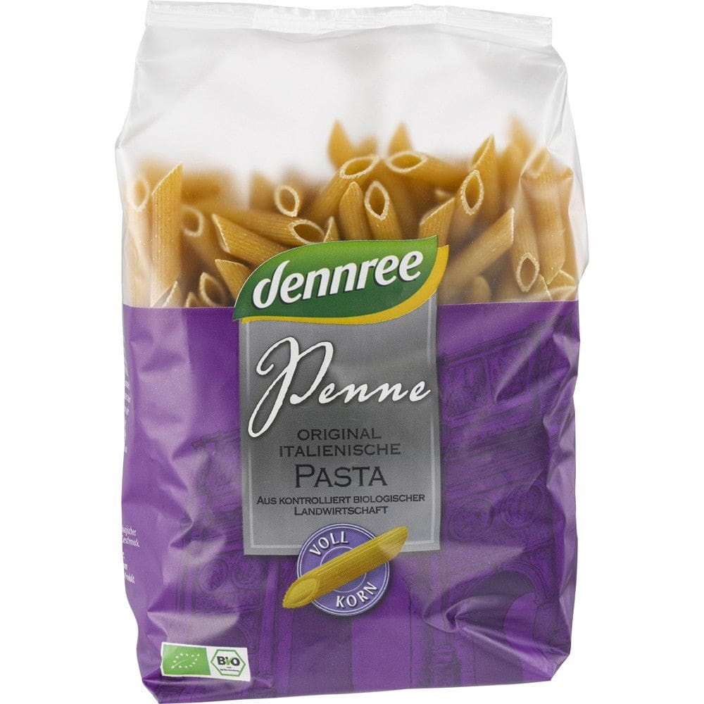 Penne din grau dur integral 500g - Dennree - Paste Fainoase