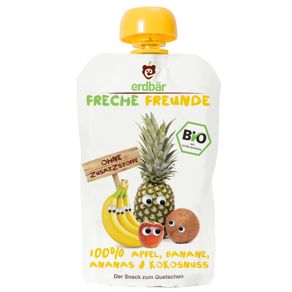 PIURE DE MERE BANANE ANANAS SI COCOS BIO 100G Erdbar -