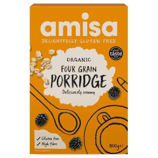 Porridge din 4 cereale fara gluten bio 300g Amisa - Amisa -