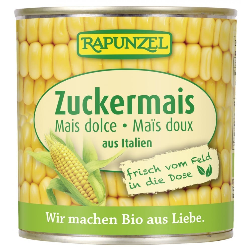 Porumb bio dulce in doza 160g - Rapunzel - Leguminoase