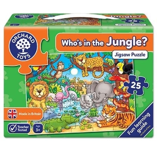 Puzzle cu activitati Cine este in jungla? Who s in the