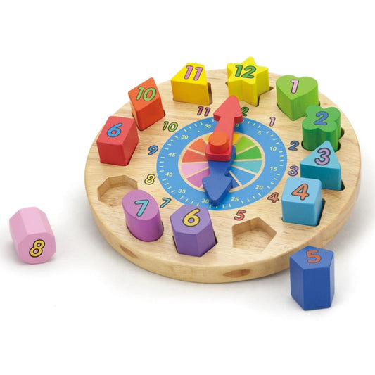 Puzzle din lemn Ceas - New Classic Toys - Cadouri copii