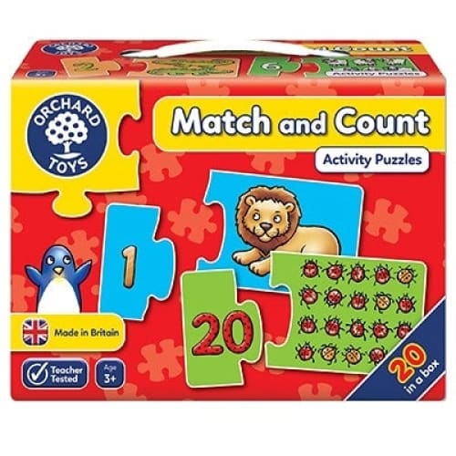 Puzzle Potriveste si numara de la 1 la 20 MATCH AND COUNT -