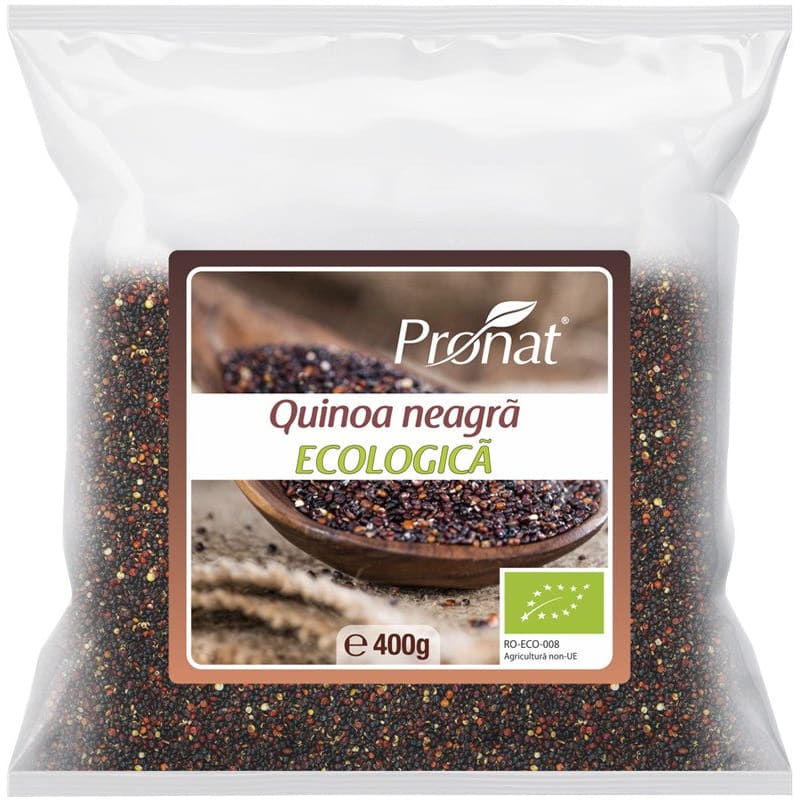 Quinoa neagra BIO 400 g - Pronat Foil Pack - Leguminoase