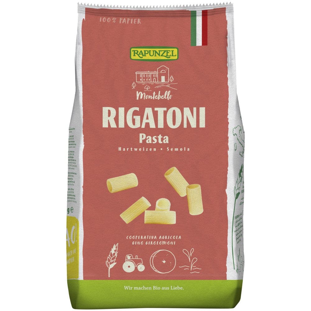 Rigatoni semola bio 500g - Rapunzel - Paste Fainoase