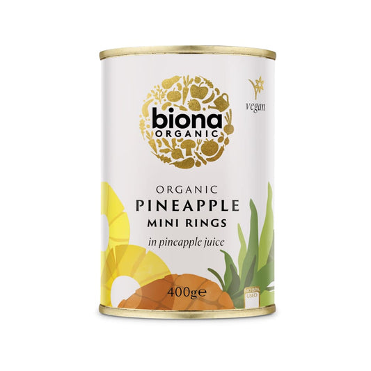 Rondele mini de ananas in suc de ananas eco 400g Biona -