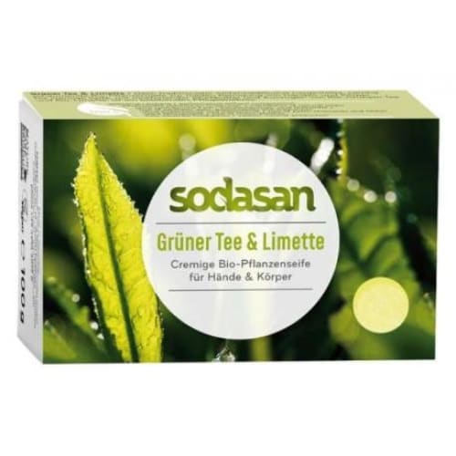 Sapun crema bio ceai verde si lime 100g Sodasan - Sodasan -