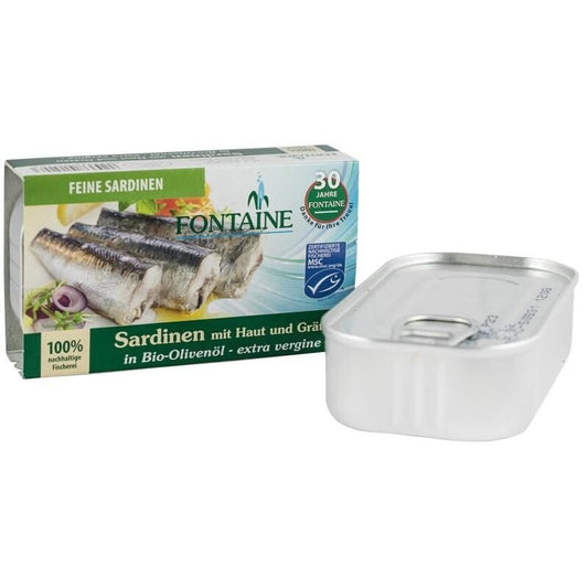 SARDINE IN ULEI DE MASLINE EXTRAVIRGIN 120G FONTAINE