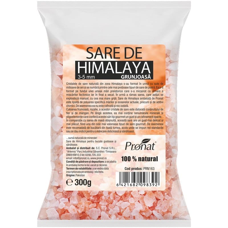 Sare de Himalaya grunjoasa 300 g - Pronat Foil Pack - Sare