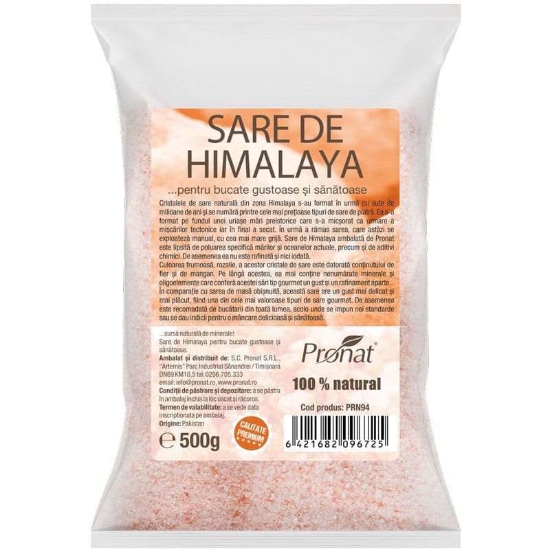 Sare de Himalaya de masa 500 g - Pronat Foil Pack - Sare