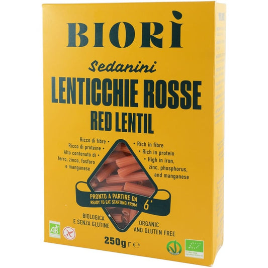 Sedanini Bio din linte rosie 250g Biori - Molino Andriani -