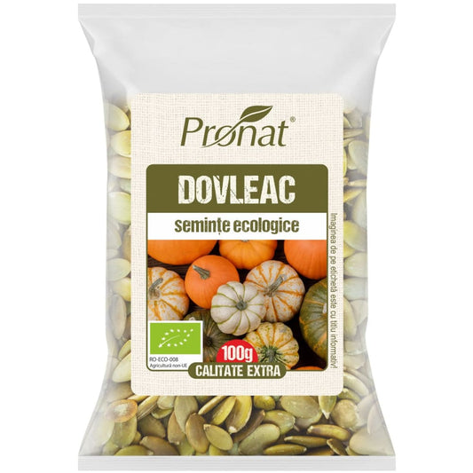Seminte de dovleac Bio 100 g - Pronat Foil Pack - Nuci