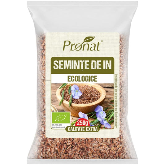 Seminte de in Bio 250g - Pronat Foil Pack - Nuci seminte si