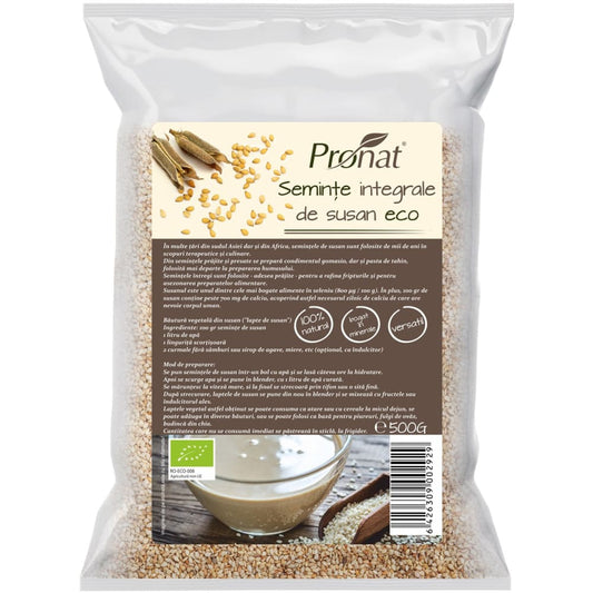 Seminte de susan integral Bio 500 g - Pronat Foil Pack -