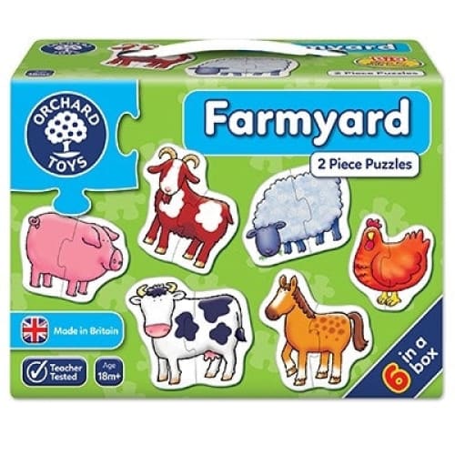 Set 6 puzzle Ferma (2 piese) - Orchard Toys - Jucarii