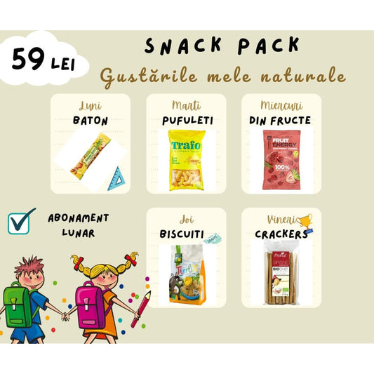 Snack Pack: pachet de 5 gustari sanatoase cu ingrediente