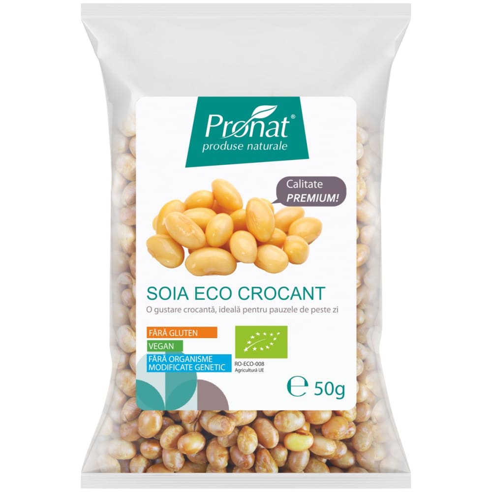 Soia Bio Crocant 50 g - Pronat Foil Pack - Batoane si