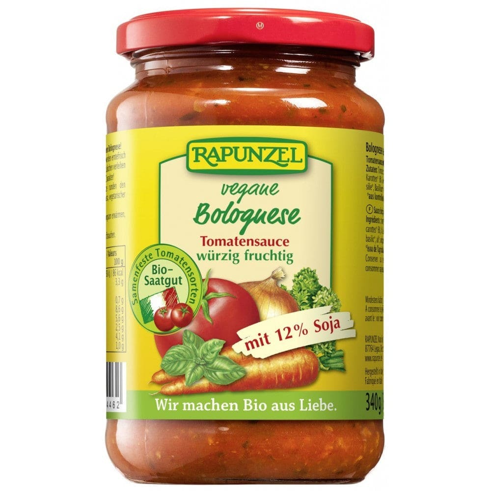 Sos de tomate Bolognese vegetarian cu soia 340g - Rapunzel -