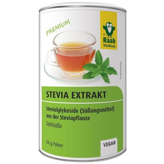 Stevia pulbere extract solubil premium 50g RAAB - Raab -