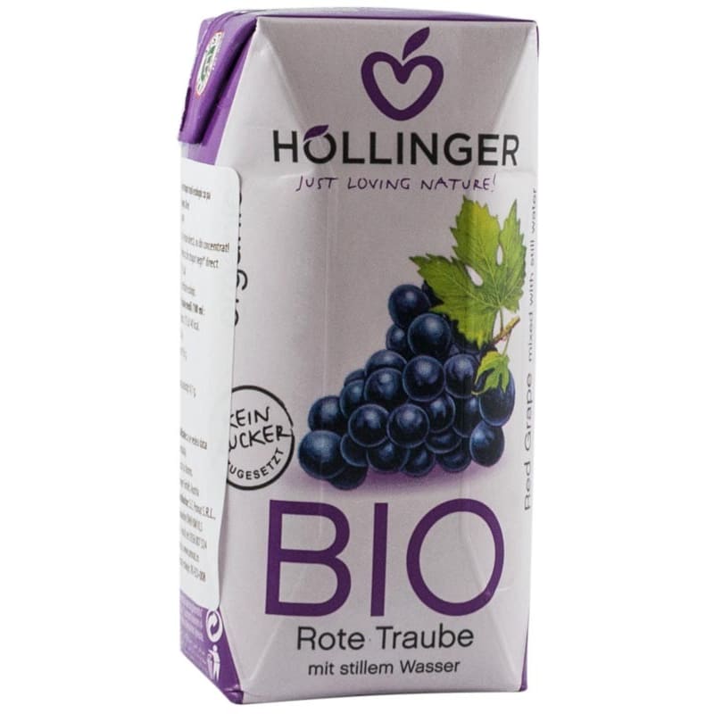 Suc de struguri rosii Bio cu pai Hollinger 200 ml HOLLINGER