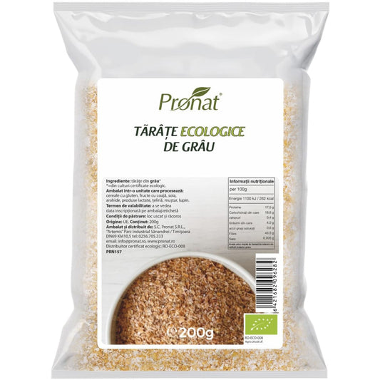 Tarate din grau Bio 200 g - Pronat Foil Pack - Cereale musli