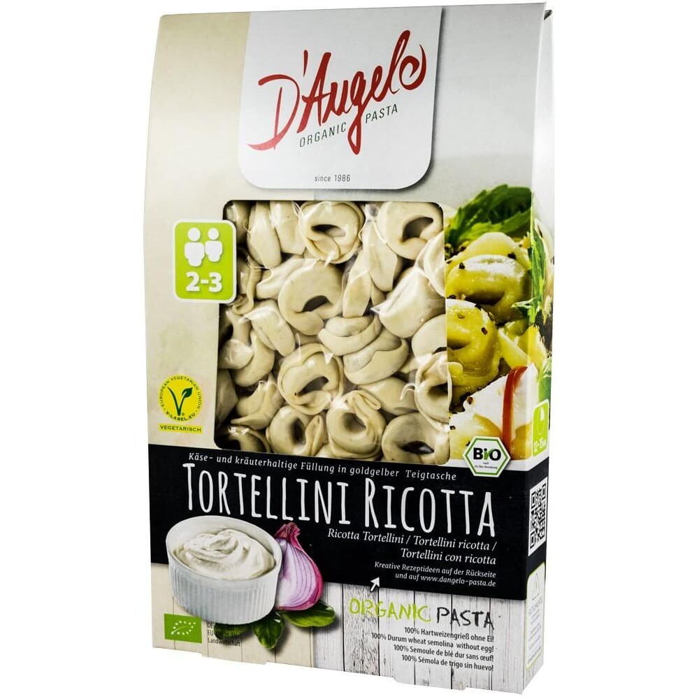 TORTELLINI BIO CU RICOTTA 250G DANGELO PASTA - Bio Corner