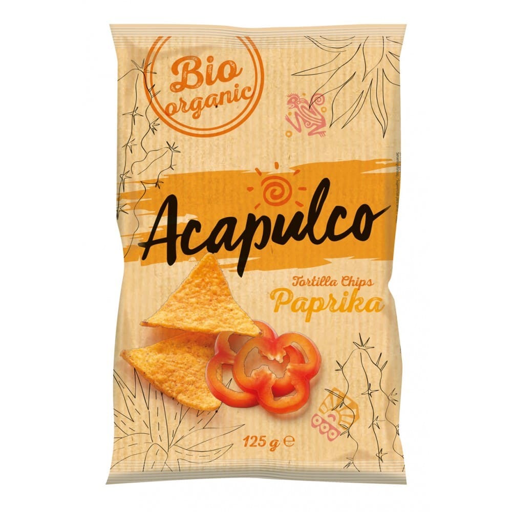 Tortilla chips cu boia 125g - Acapulco - Batoane si