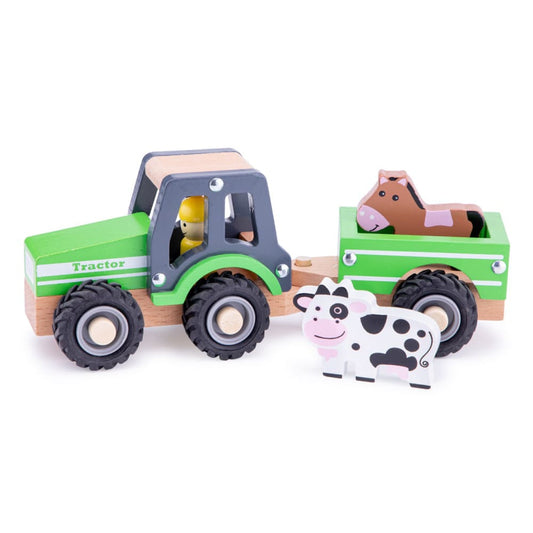 Tractor cu trailer - animale - New Classic Toys - Jucarii +3