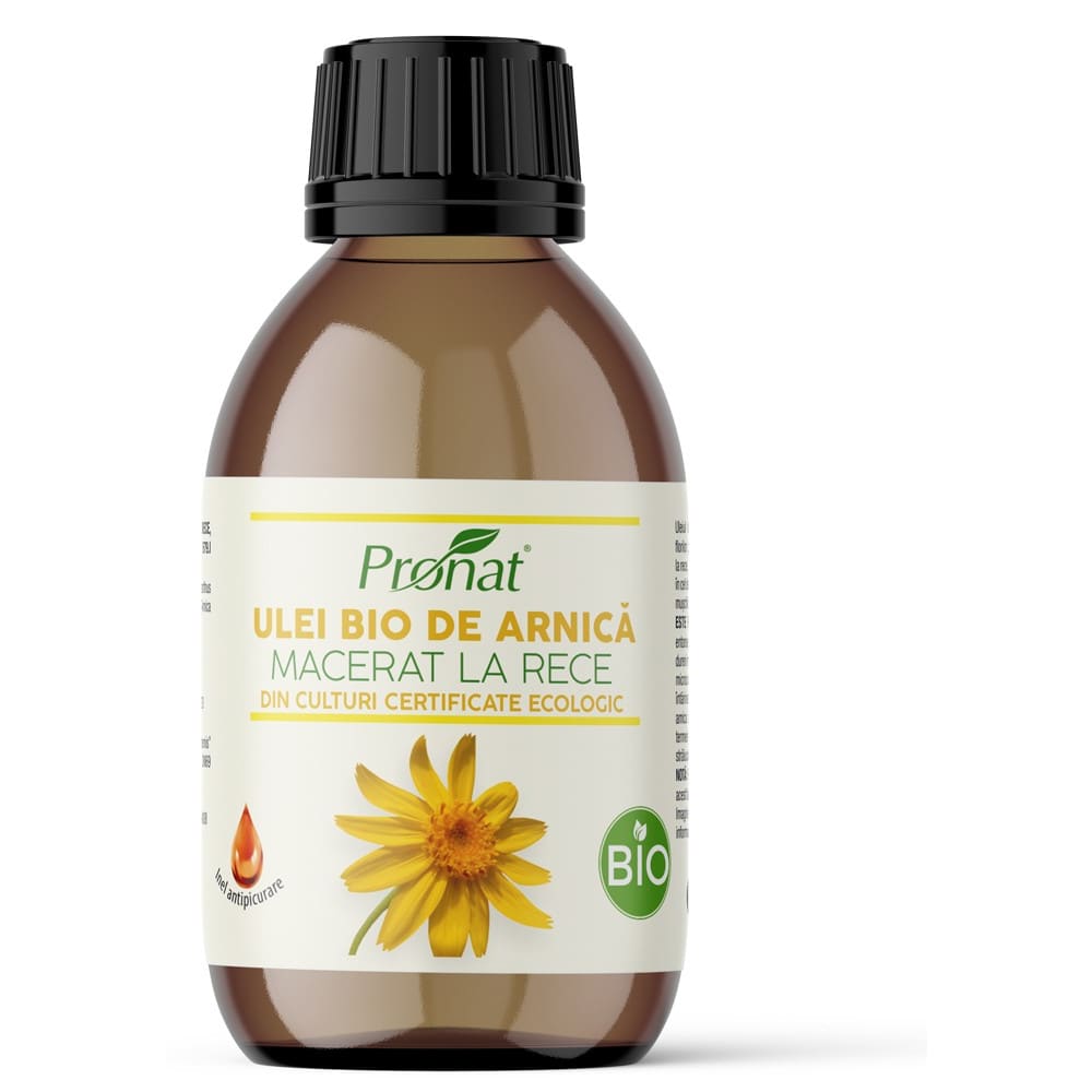 Ulei BIO de arnica macerat la rece 100 ml - Pronat Glass