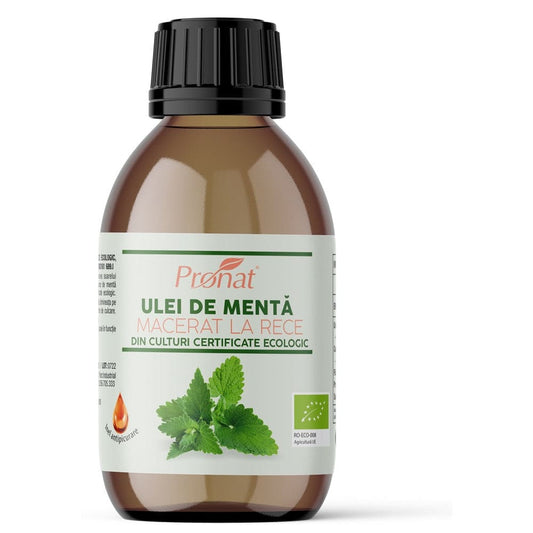 Ulei BIO de menta macerat la rece 100 ml - Pronat Glass Pack