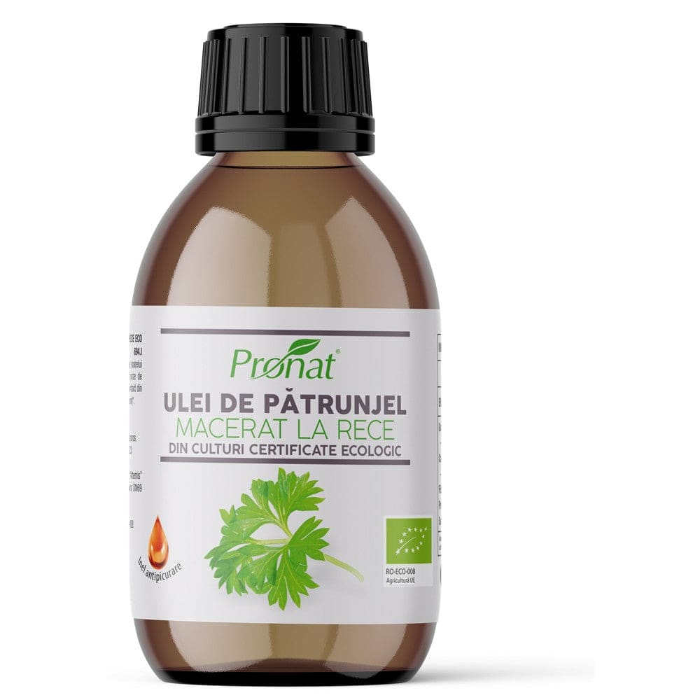 Ulei BIO de patrunjel macerat la rece 100 ml - Pronat Glass