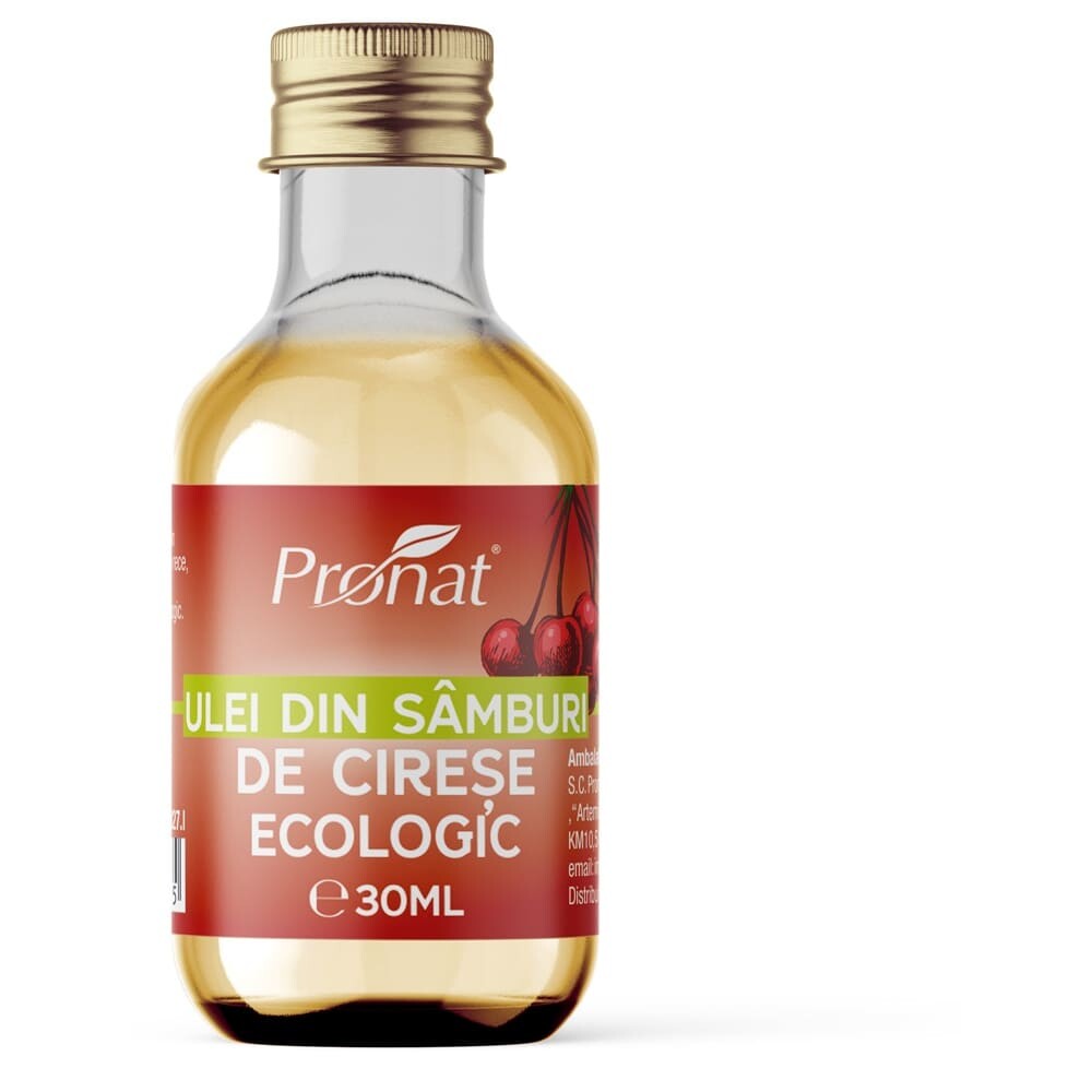 Ulei BIO din samburi de cirese 30 ml - Pronat Glass Pack