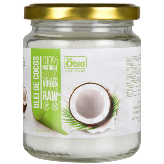 Ulei de cocos virgin raw bio 220ml OBIO - Obio - Ulei si