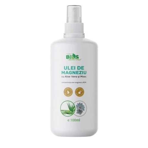 Ulei de magneziu cu aloe vera si mosc 100ml Bios Mineral