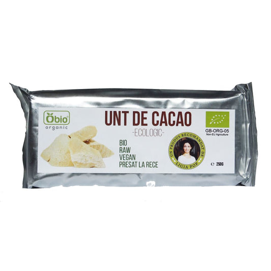 Unt de cacao raw eco 250g Obio - Obio - Crema vegetala