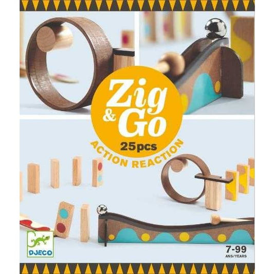 Zig Go - set de constructie trasee 25 piese - Djeco -